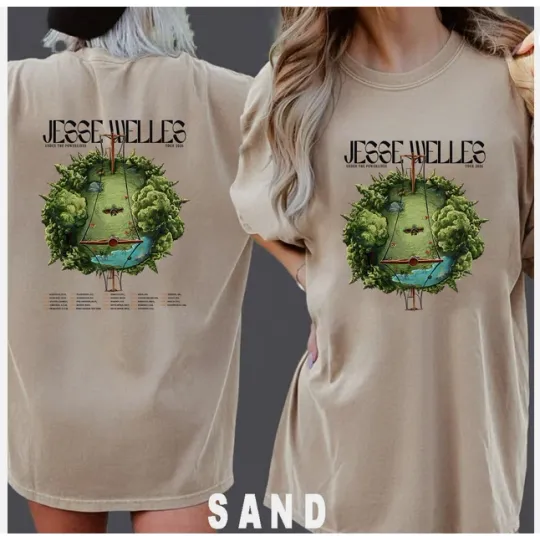 Discover Jesse Welles Under The Powerlines Tour 2026 North America T-Shirt