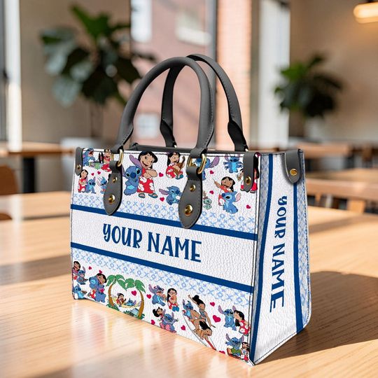 Discover Personalized Women's Leather Handbag with Custom Name Crossbody Bag