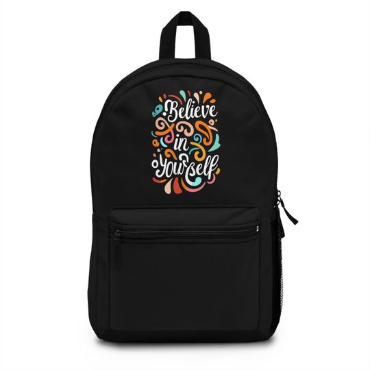 Discover Believe In Yourself Backpack, Motivational School Travel Bag
