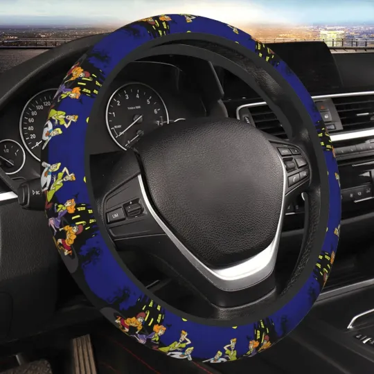 Discover Saiise Scooby-Doo Print Steering Wheel Covers Car Accessories Car Steering