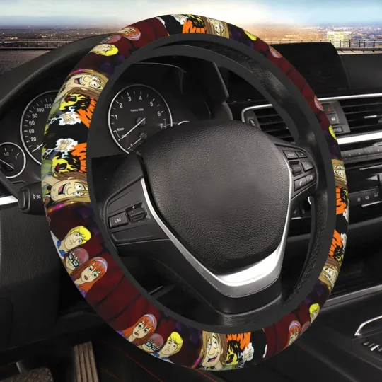 Discover Saiise Scooby-Doo Print Steering Wheel Covers Car Accessories Car Steering