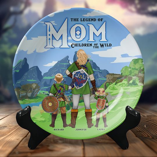 Discover Personalized Gift For Mom Ceramic Round Plate Mother's Day The Legend Of Mom