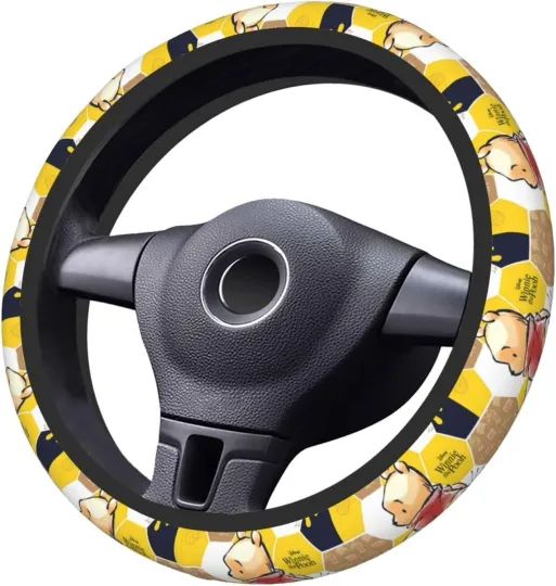 Discover Winnie the Pooh Steering Wheel Cover for Car Car Accessories Anime Car Steering