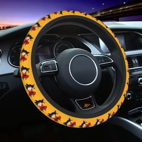 Discover Car Steering Wheel Covers Dragon Ball Z Goku Anime Braid On The Steering Wheel