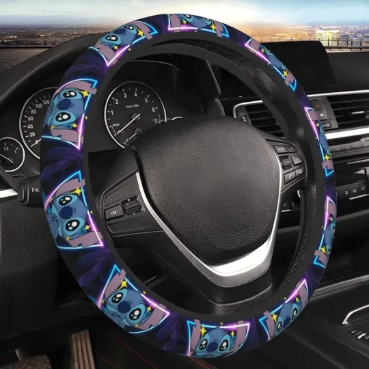 Discover Gearbest Cute Cartoon Stitch Steering Wheel Cover in Car Accessories