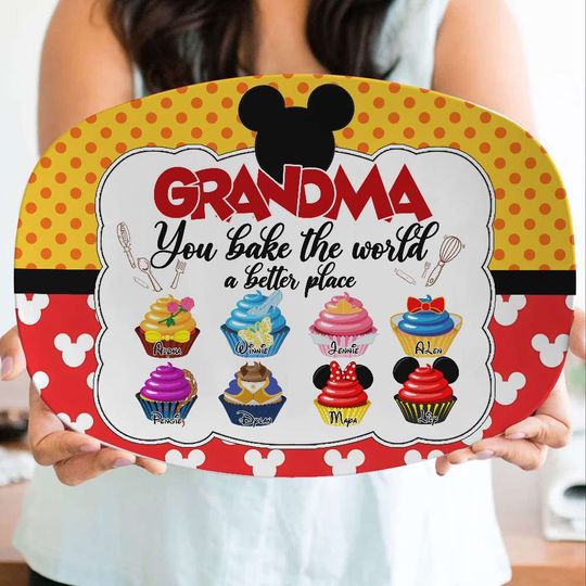 Discover Personalized Gifts For Grandma, Sweet Cupcakes Christmas Resin Plate