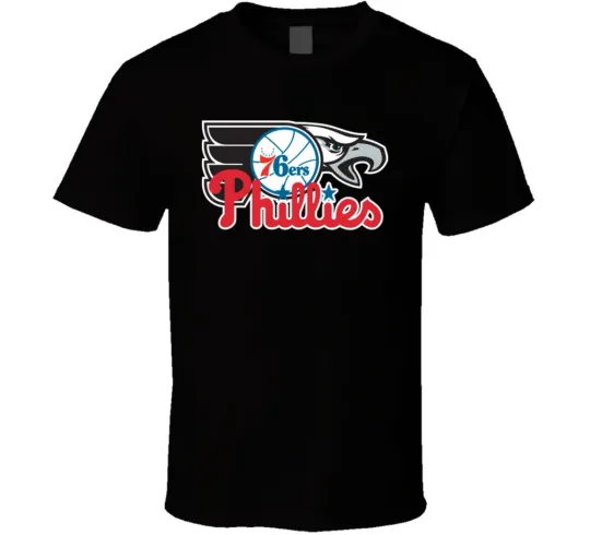 Discover Philadelphia Pennsylvania Pro Sports Teams Logo Mashup T-Shirt