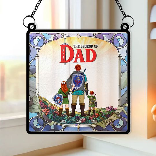 Discover Personalized Gifts For Dad Suncatcher Ornament