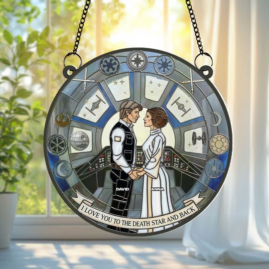 Discover Galaxy Couple Suncatcher - Personalized Gifts For Couple
