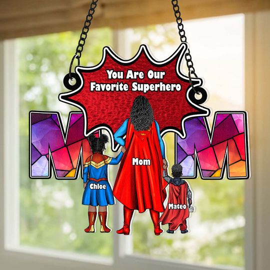 Discover Personalized Gifts For Mom Suncatcher Ornament