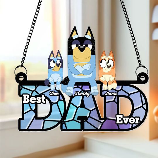 Discover Personalized Gifts For Dad Suncatcher Ornament
