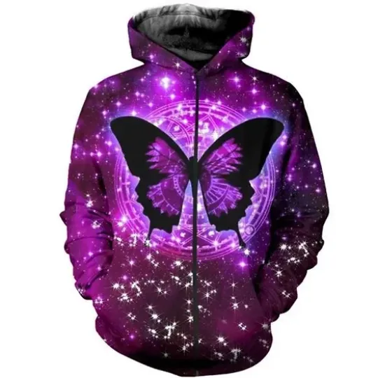 Discover Butterfly 3D Zip Hoodie