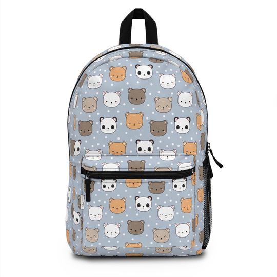 Discover Kids Backpack, Adorable Bear Print, Polyester School Bag