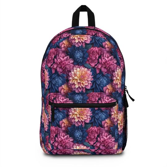 Discover Floral Polyester Backpack, Everyday School Travel Bag
