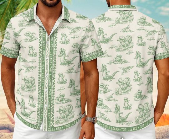 Discover Tom The Lizard Hoppers 2026 Hawaiian Shirt Lizard Lizard Hawaiian Shirt Animal Kingdom Trip Summer Shirt Disneyland Movie Pixar Hoppers 01