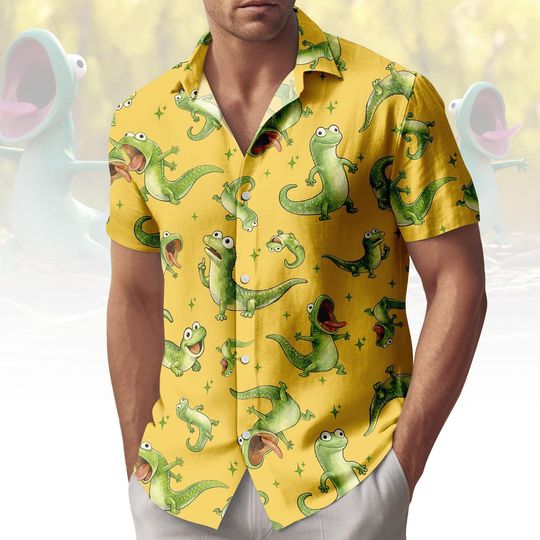Discover Disney Hoppers Hawaiian Shirt, Tom Lizard Button Shirt, Disney Trip Matching Hawaii Set, Disney Vacation Men Shorts, Gift For Disney Fa