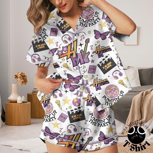 Discover Hannah Montana Pajamas Set, Hannah Montana 20 Years, Pop Star Sleepwear, Hannah Montana Lover Pajamas