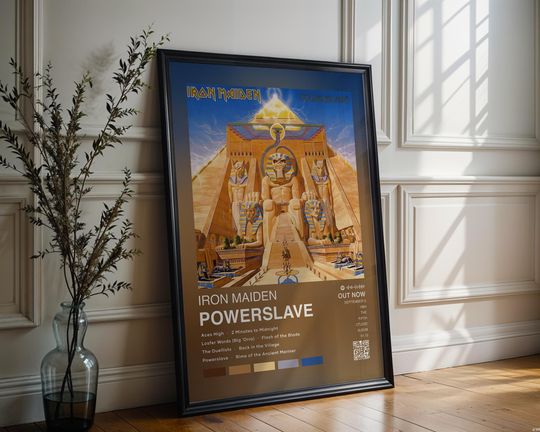 Discover Iron Maiden Powerslave Poster Album Cover Vertical Print