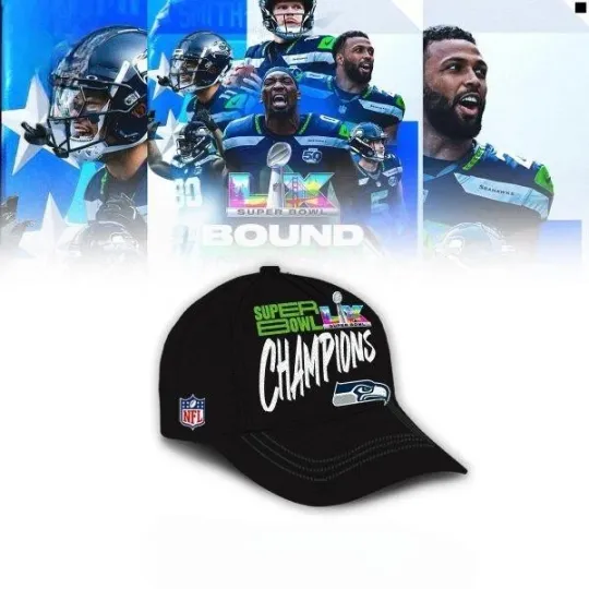Discover Seahawks Super LX Champions 2026 Baseball Cap