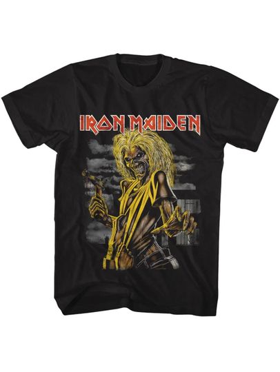 Discover Men's Iron Maiden T-Shirt Killers Album Cover Graphic Tee