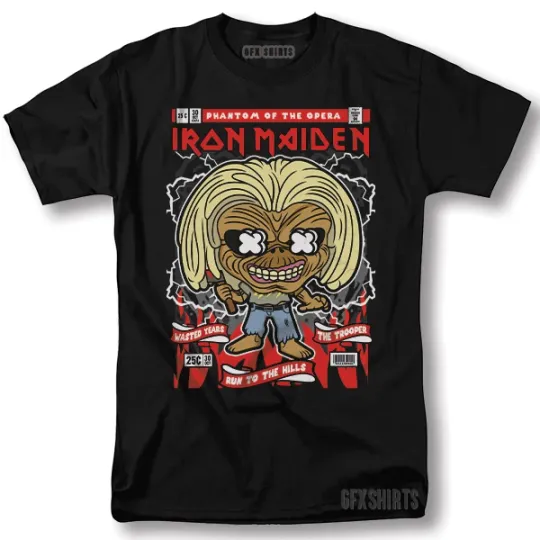 Discover Iron Maiden Rock Concert T-Shirt Vintage Graphic Design