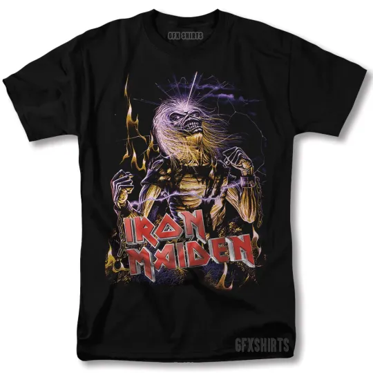 Discover Iron Maiden Rock Concert Vintage Graphic T-Shirt