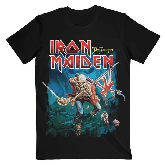 Discover Men's Iron Maiden Trooper Eddie Large Eyes T-Shirt