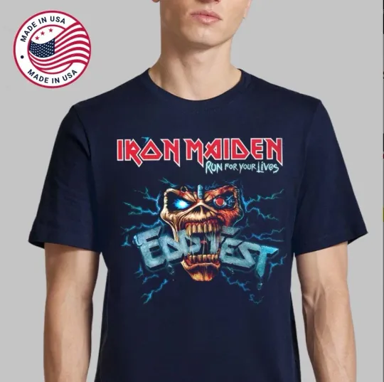 Discover Iron Maiden EddFest 2026 Logo T-Shirt Concert Tour Merch Heavy Metal Fan Tee