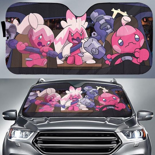 Discover Tinkatink PKM Car Sunshade, Tinkatuff Tinkaton PKM Car Decor, PKM Car Sun Protector, Funny Sun Visor Car, Pika Car Sunshade