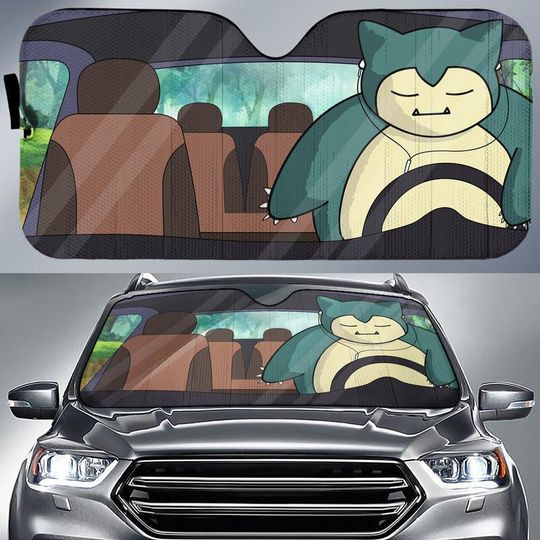Discover PKM Snolax Car Sunshade, PKM Car Decor, PKM Auto Sunshade, PKM Car Sun Protector, Funny Sun Visor Car, Snolax Car Sunshade