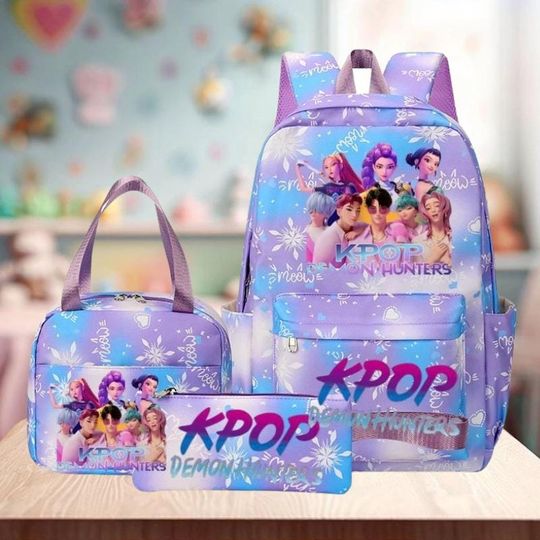Discover Kpop Anime Backpack Set  School Bag, Lunch Bag & Pencil Case