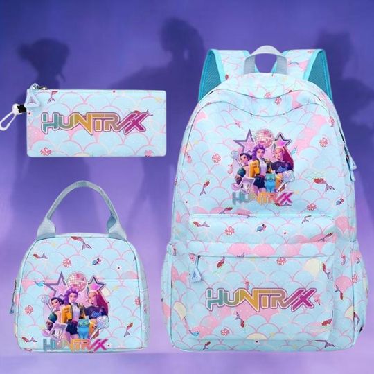 Discover Demon Hunters Backpack Set for Kids  School Bag, Lunch Bag & Pencil Case for Girls and Boys