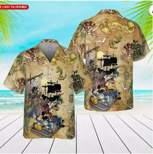 Discover Pirated Of the Caribbean Mickey And Friends Hawaiian Shirt