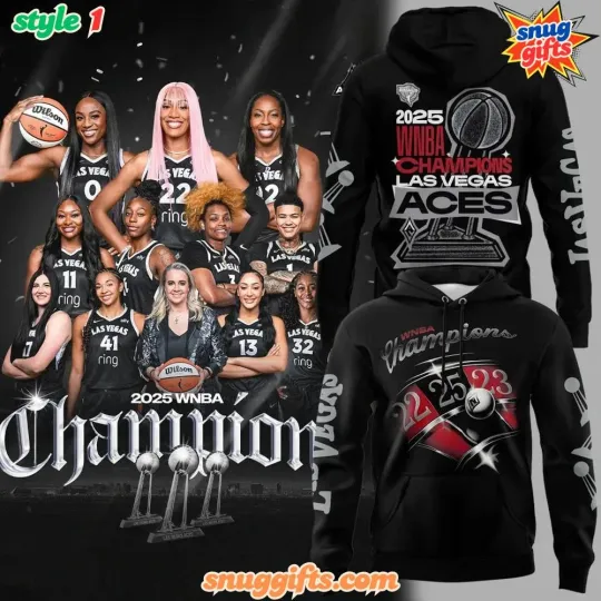 Discover 2025 WNBA Champions Las Vegas Aces 3D Hoodie