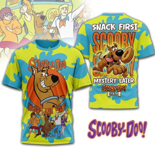 Scooby-Doo America’s 250th Semiquincentennial T-Shirt 1776-2026 3D All Over Prin