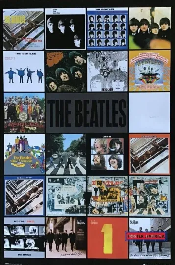Discover The Beatles Album Covers Collage Vertical Poster