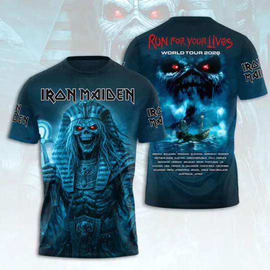 Discover Maiden 2026 World Tour 3D Apparel Tshirt