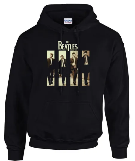 The Beatles Rock Music Logo Black Hoodie