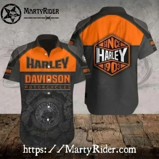 Discover Since 1903 Harley Motor Racing Davidsonn Aloha Shirt With Heritage Design