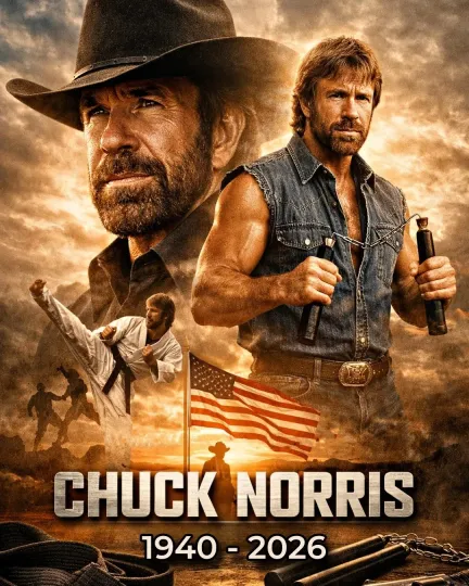 Discover Chuck Norris 1940-2026 Memorial Poster Vertical Wall Art Print