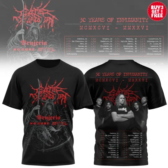 Discover Cattle Decapitation Tour 2026 All Over Print Tshirt