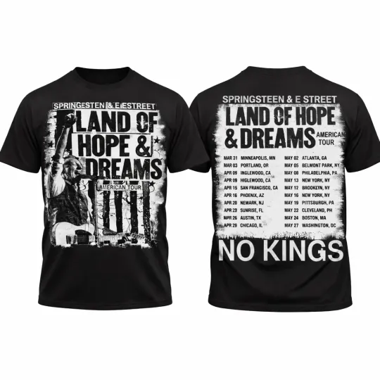 Discover Bruce Springsteen & The E Street Band Tour 2026 All Over Shirt