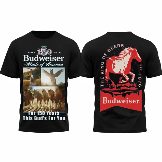 Discover 150th Budweiser Celebrates 150 Years All Over Shirt