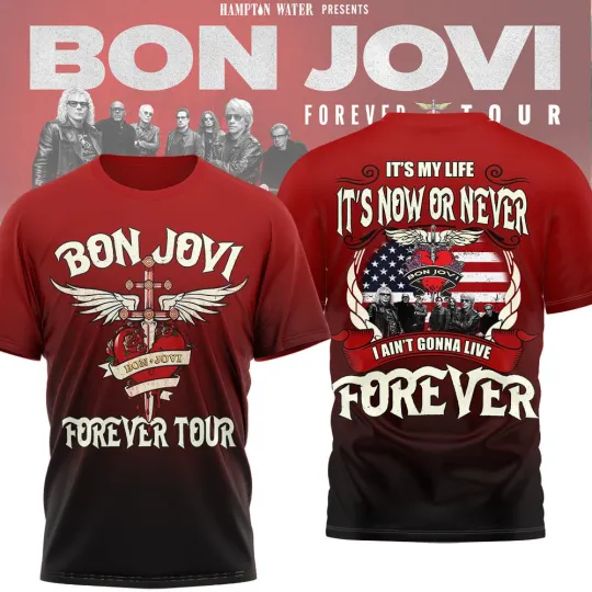 Discover Bon Jovi Tour 2026 All Over Print Tshirt