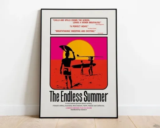 Discover The Endless Summer Poster: Retro Surf Film Art Print, Bruce Brown Films