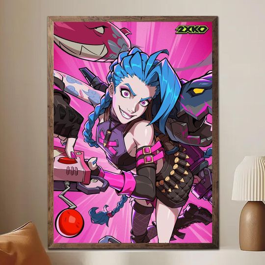 Discover Jinx 2XKO Poster: League of Legends Fan Art (Unframed)