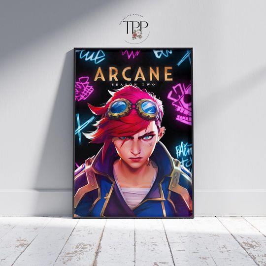 Discover Arcane Season 2 Poster: Jinx and Vi, League of Legends Art