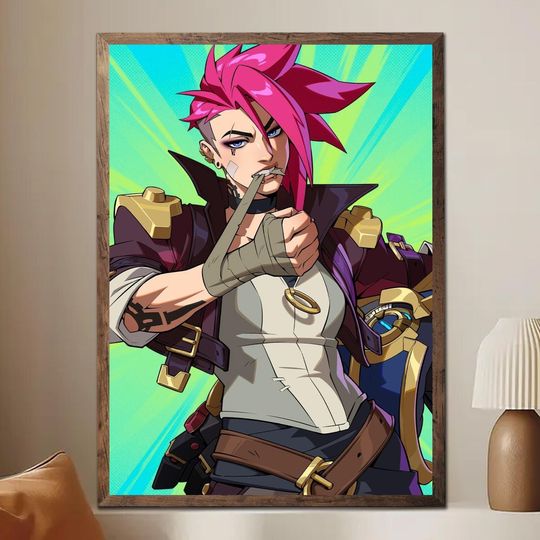 Discover Vi League of Legends Poster: Dynamic Gaming Art Print (Unframed)