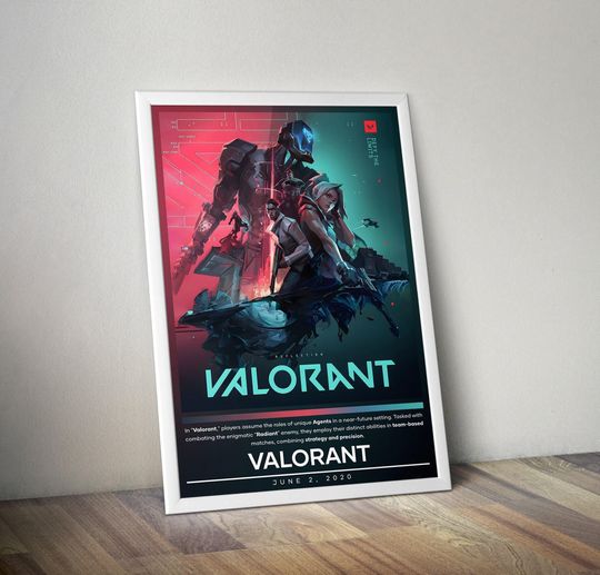 Discover Valorant Poster | Valorant Prints | Gaming Poster | 4 Colors | Video Game Posters | Wall Decor Posters | Large Poster Prints | Gamer Gifts
