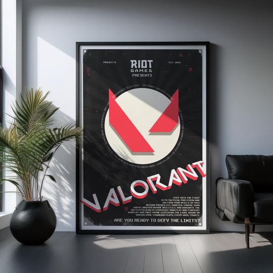 Discover Retro Valorant Poster, Gamer Room Wall Art (Digital Download)